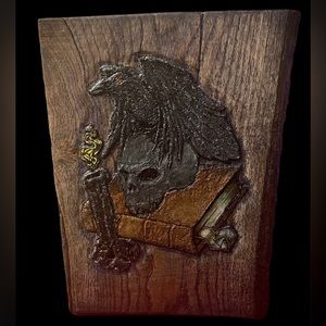 “The Raven” Hand carved Wall Hanging
